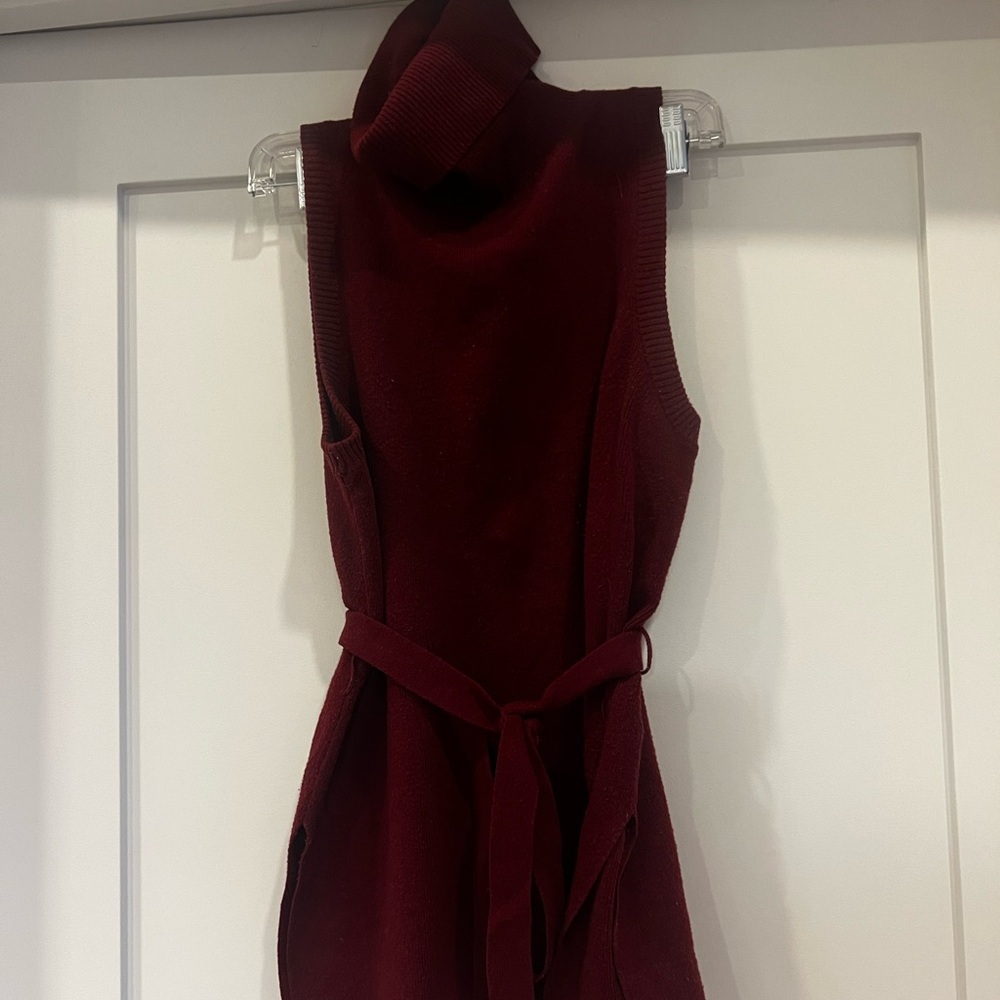 Anthropologie Merlot color Cowl Neck Sleeveless sweater